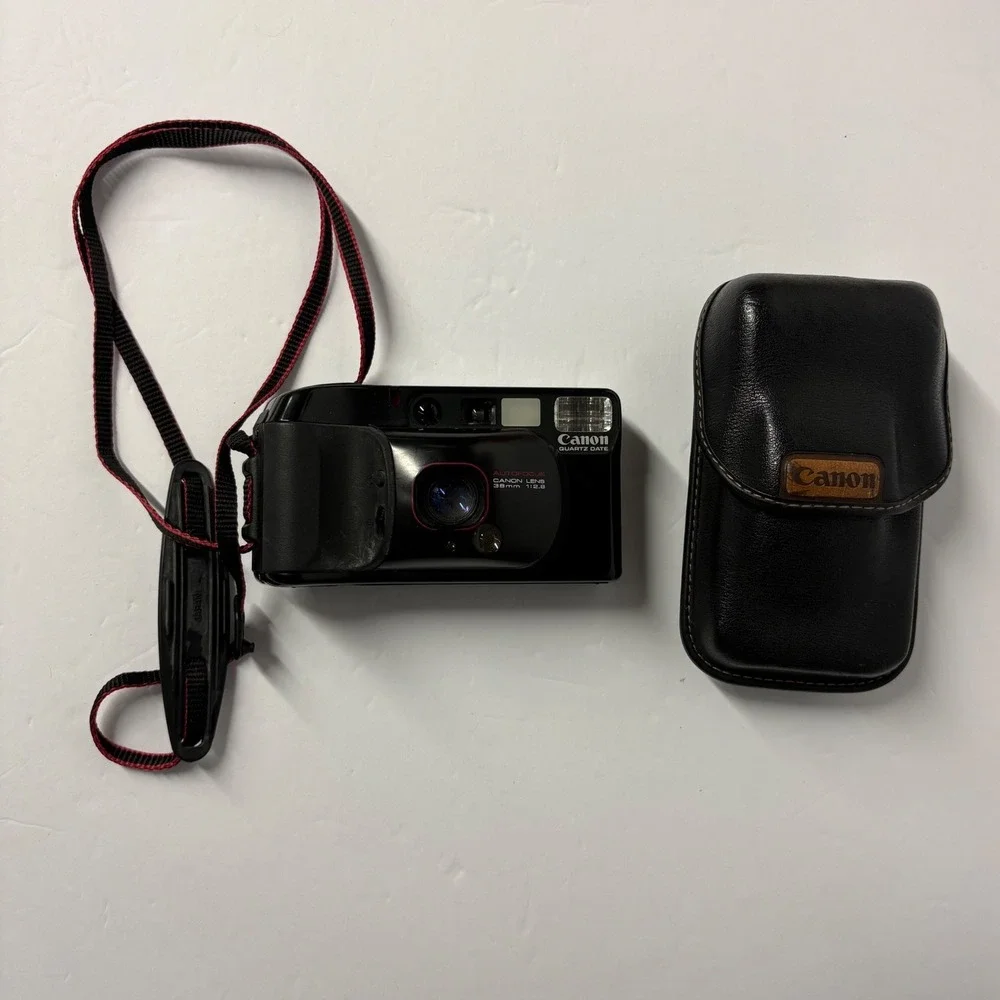 Canon Sure Shot Supreme Film Camera 38mm f2.8 Lens with Case and Strap UNTESTED